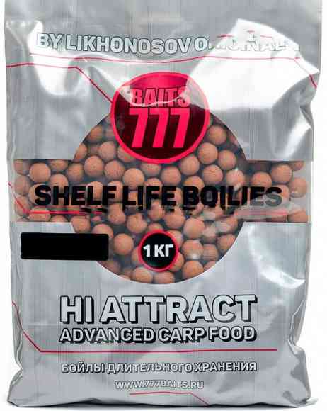 Тонущие бойлы 14 мм Горячие специи 777 Baits (Лихоносовы) - Likhonosov Original Shelf Life Boilies Hot Spice, 1 кг