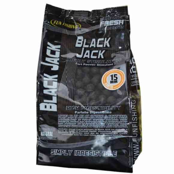 Бойлы Ракообразные / Рачки 15 мм Fun Fishing (Фан Фишинг) - Boilies Black Jack, 1 кг