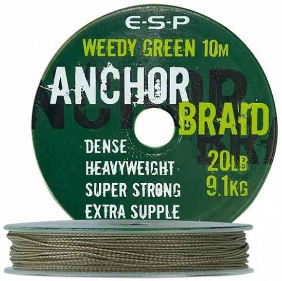 Поводковый материал Зеленый ESP (ЕСП) - Anchor Braid Weed Green 20 lb, 10 м