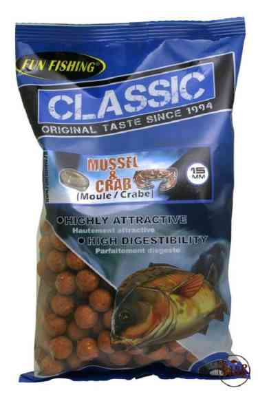 Fun Fishing бойлы Classic Mussel & Crab (Ракушка и Краб) 2кг 15mm