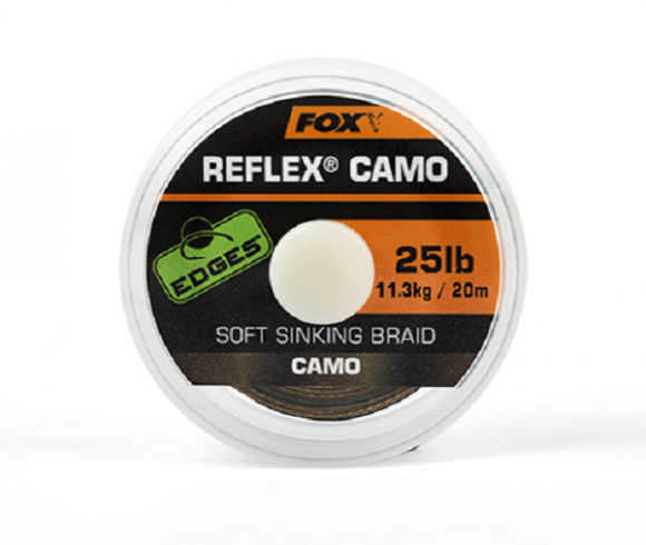 Поводковый материал без оплетки камуфляжный Fox (Фокс) - EDGES Reflex Camo 11.3 кг / 25lb, 20 м