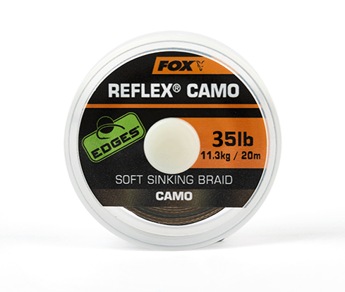 Поводковый материал без оплетки камуфляжный Fox (Фокс) - EDGES Reflex Camo 15.8 кг / 35lb, 20 м 