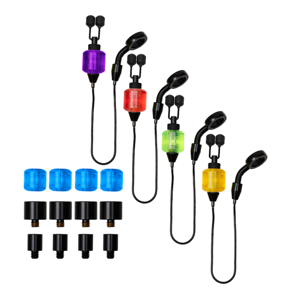 Набор сигнализаторов механических Prologic K1 Mini Hanger Chain Set 4 Rod Красный/Желтый/Зеленый/Синий/Фиолетовый